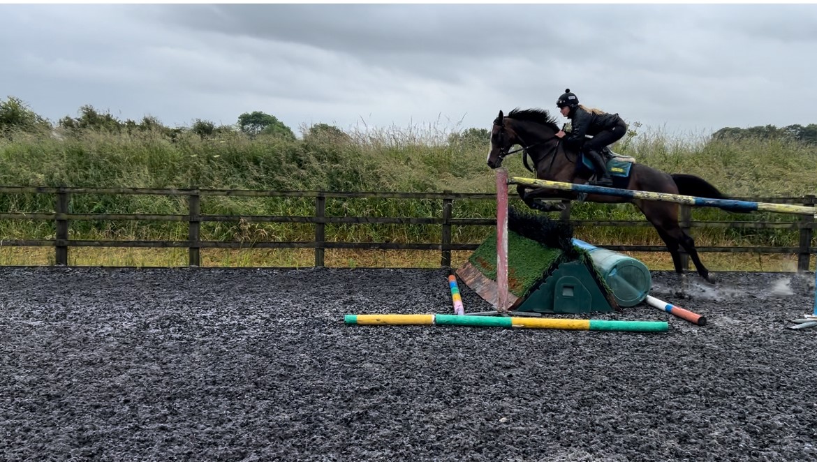 Stroll On By having a jump preparing for his next run! 