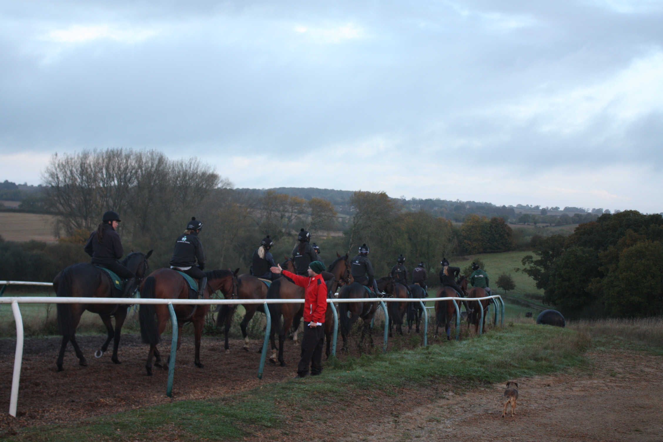 The team heading down the gallop