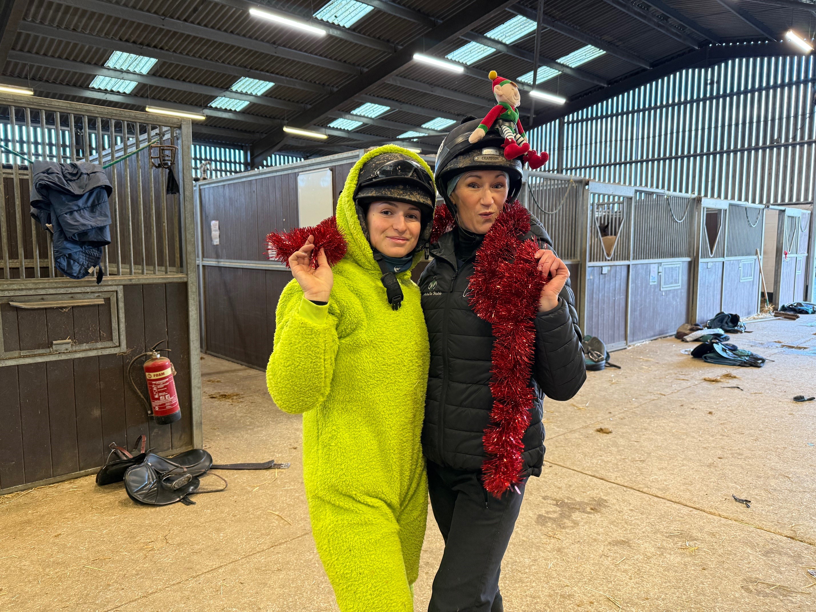 Hannah & Emma in the festive mood! 